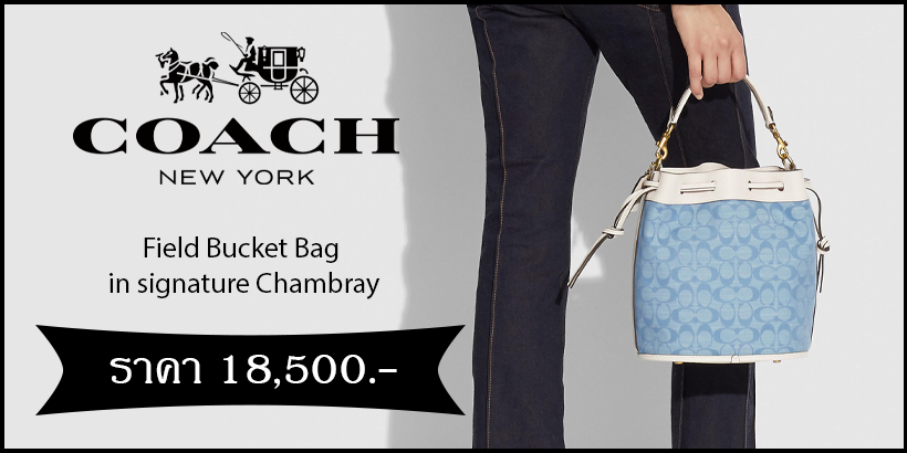 Field Bucket Bag in signature Chambray
